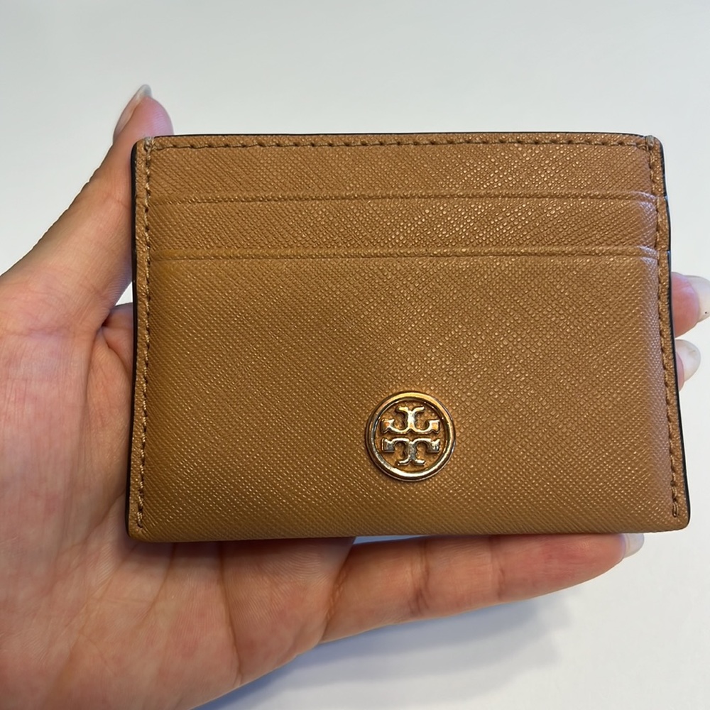 Tory Burch caramel card holder